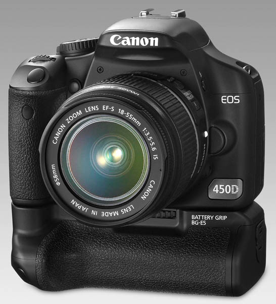 Canon EOS 450D with grip