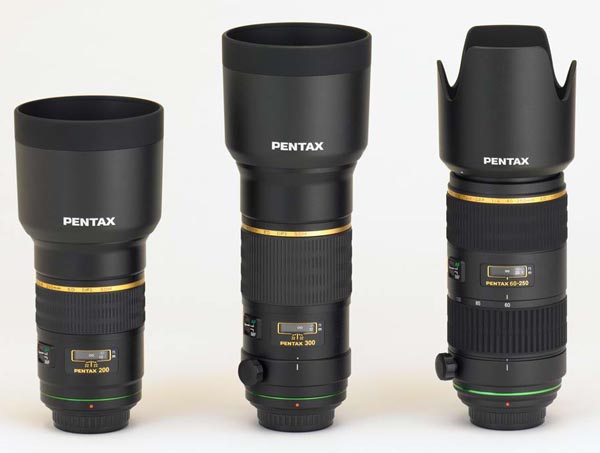 Three Pentax lenses