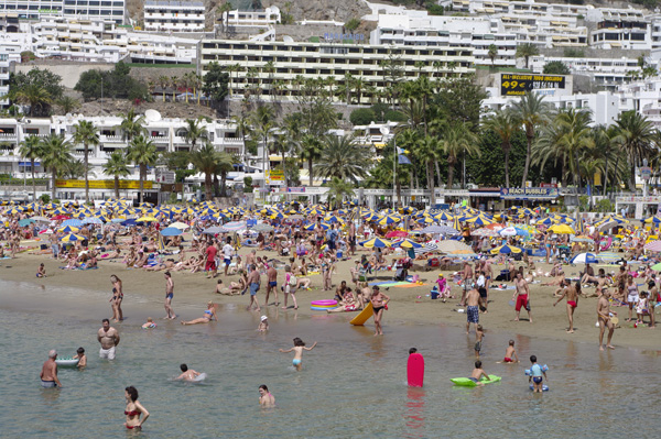 Puerto Rico beach on a Spanish bank holiday